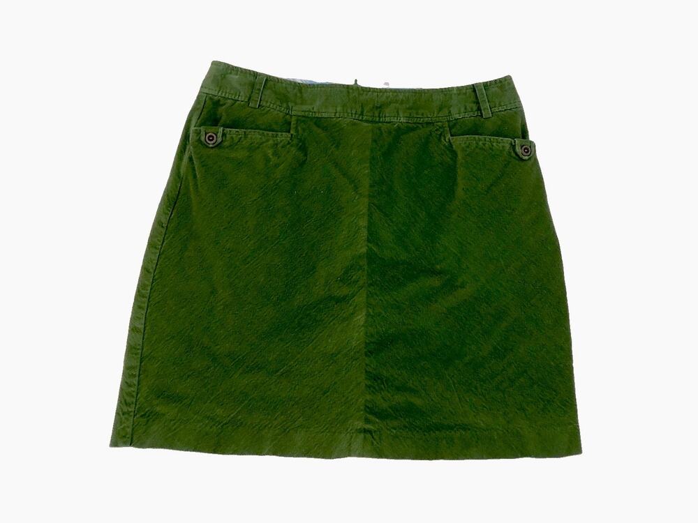 Tehama Nancy Haley green corduroy skirt skort size 8